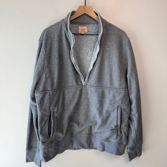 J. Crew Men's Half Zip Mock Neck Pullover Sweater Top Gray Size X-Large - Picture 4 of 8